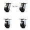 Service Caster 5 Inch Polyolefin Caster Set with Ball Bearing 2 Swivel Lock and 2 Rigid SCC SCC-35S520-POB-BSL-2-R-2 - alternate 6